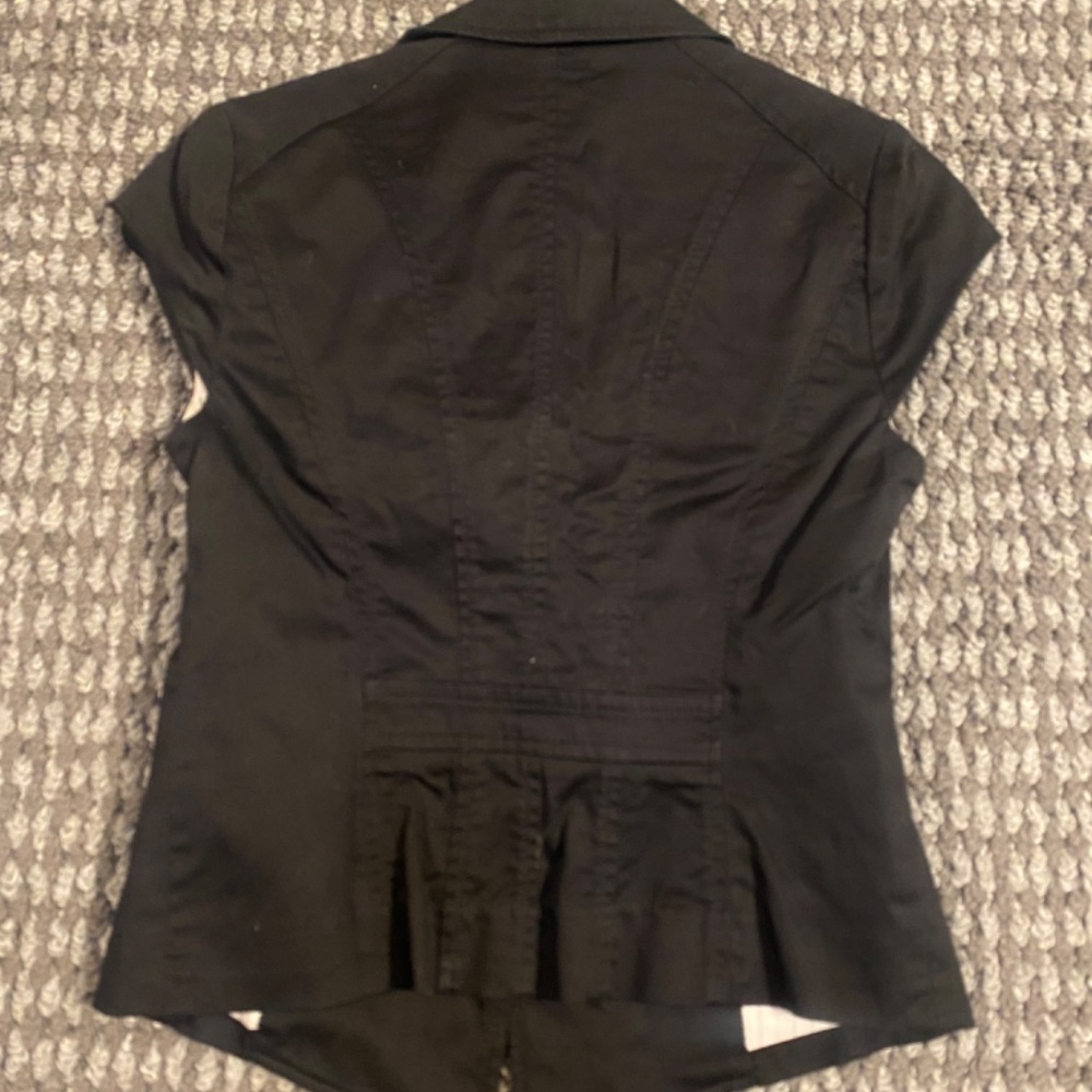 Express Black One Button Front Vest Size 2 - image 2